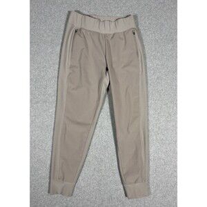 Eddie Bauer Womens Stretch Jogger Pants Beige Pockets Hiking Camping Size Small